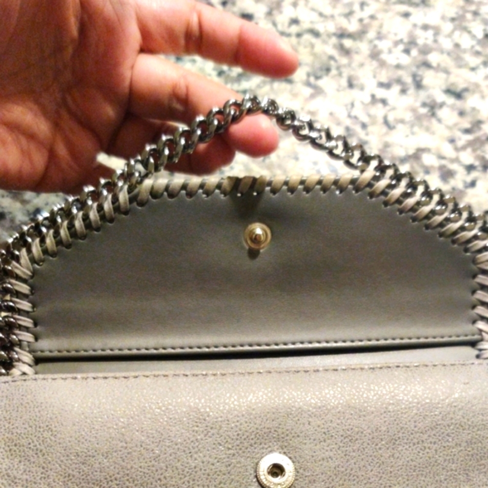 Stella McCartney Gray Chained Falabella Long Wallet - Picture 11 of 11